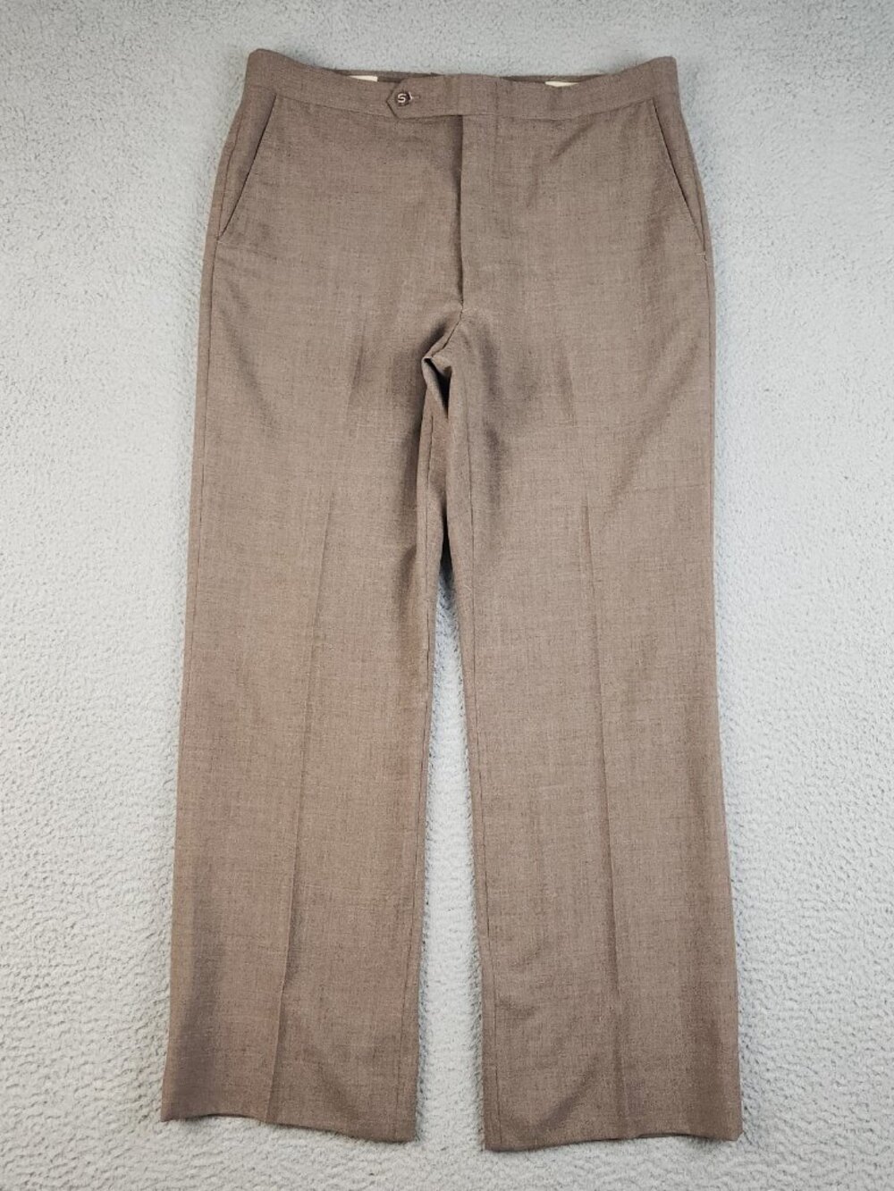 Sansabelt‎ Jaymar Pants Mens 36x30 Brown Straight Leg Slacks Pleated Trousers